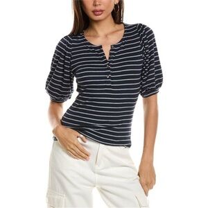 MICHAEL STARS Lola Navy Striped Top